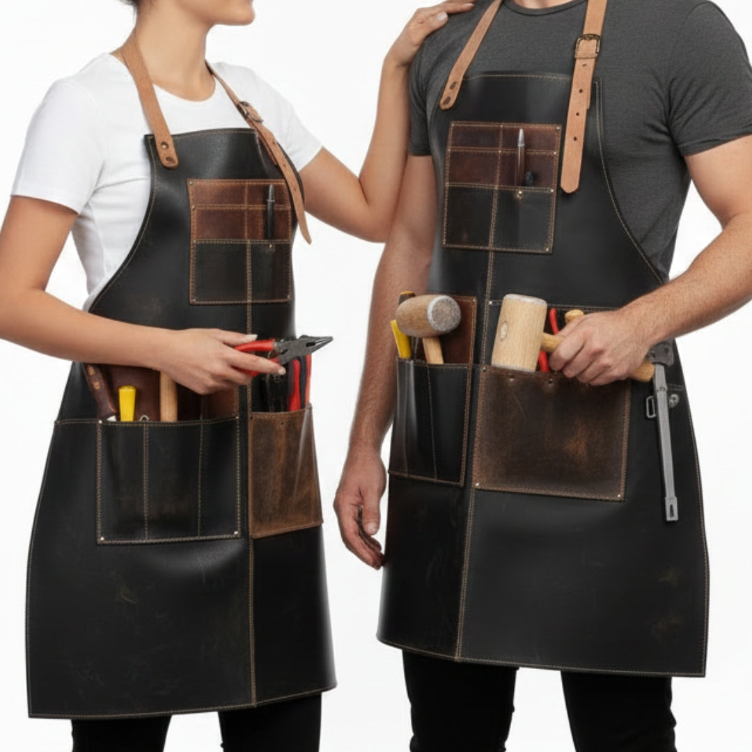 WoodMaster Duo Leather Apron