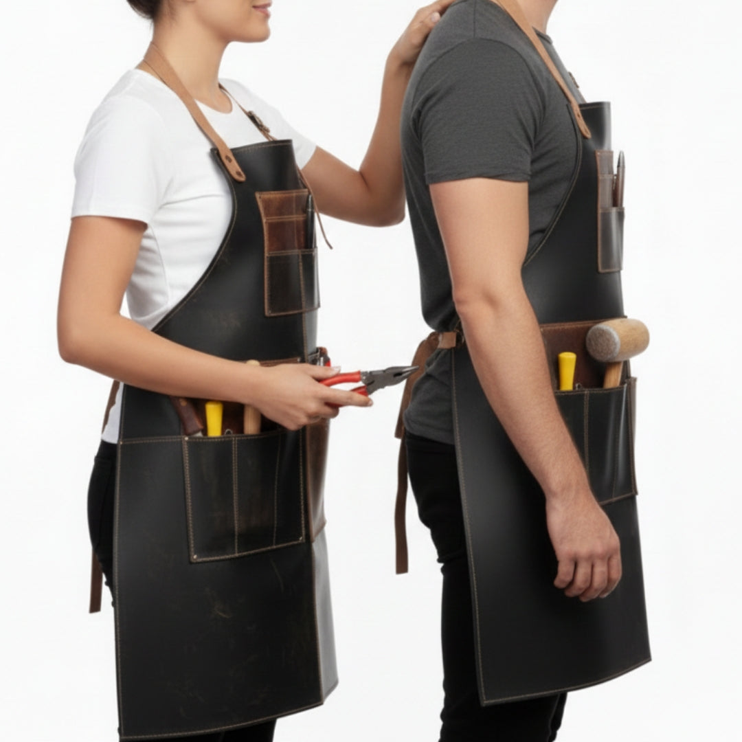WoodMaster Duo Leather Apron