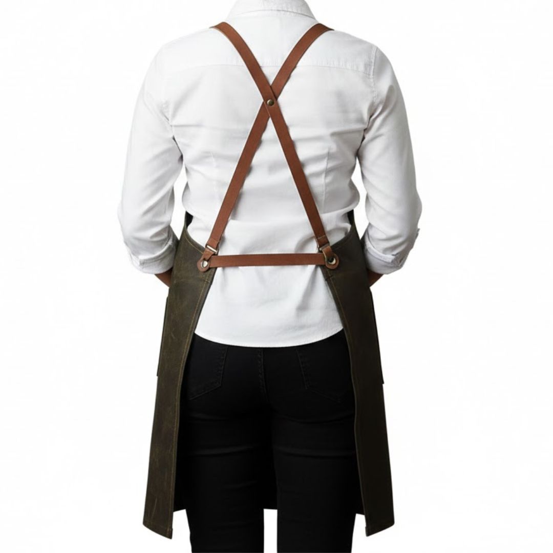 Rustic Leather BBQ Apron