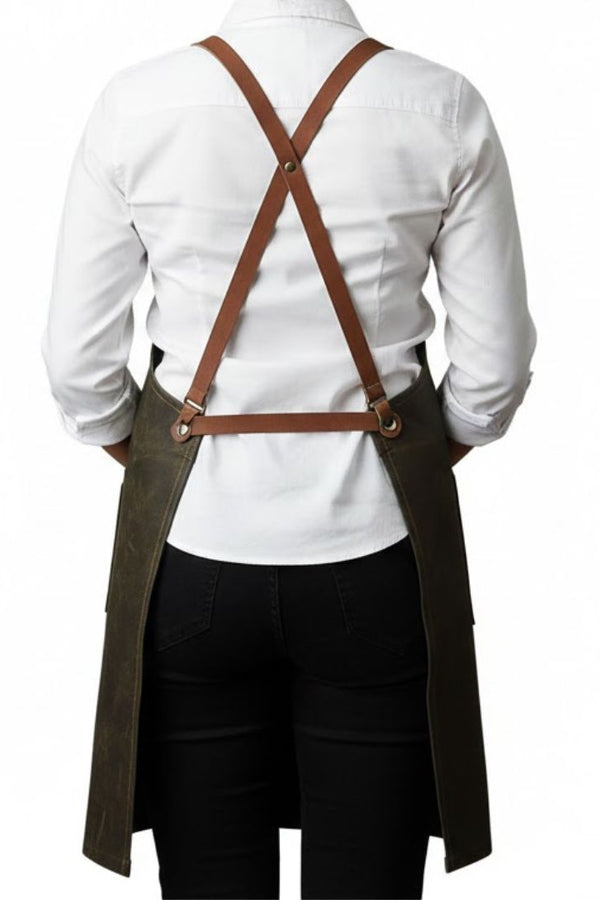 Rustic Leather BBQ Apron